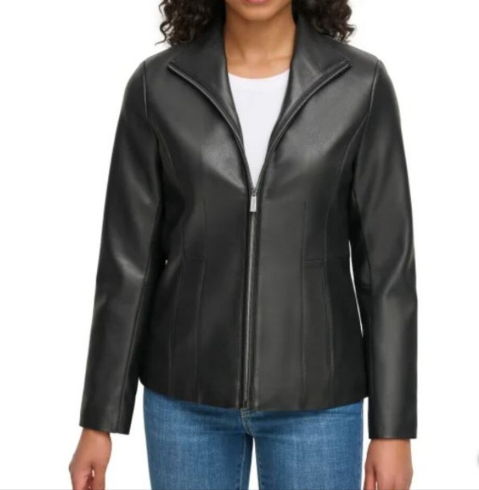 NWT Kenneth Cole Ladies' Faux Leather JacketSize Medium